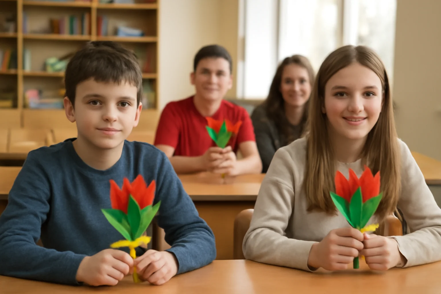 Activitate creativă de 8 Martie la Baia Mare: elevii Școlii „Alexandru Ivasiuc” au realizat daruri la muzeu