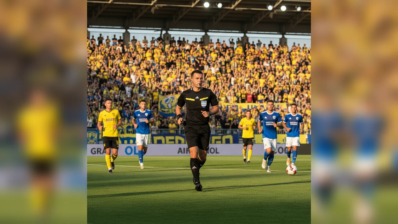 Ce arbitru a trimis UEFA la meciul decisiv AEK – Universitatea Craiova. Oltenii, pe mâna unui „central“ cunoscut bine de o rivală din SuperLiga