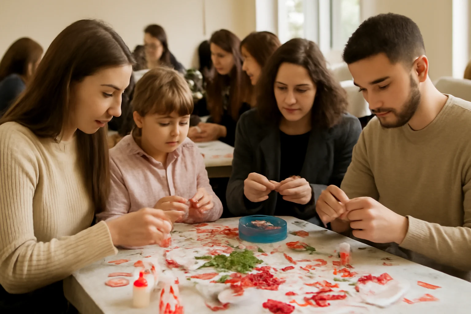 Atelier caritabil de mărțișoare la Baia Mare, organizat de ASCOR la Catedrala „Sfânta Treime”