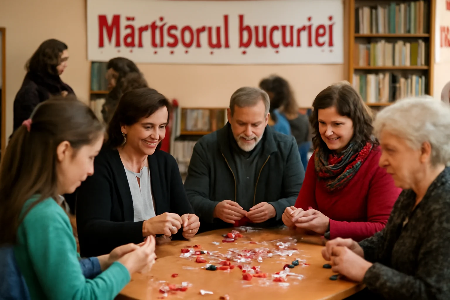 Atelierul Mărțișor de bucurie la Filiala Traian a Bibliotecii Județene
