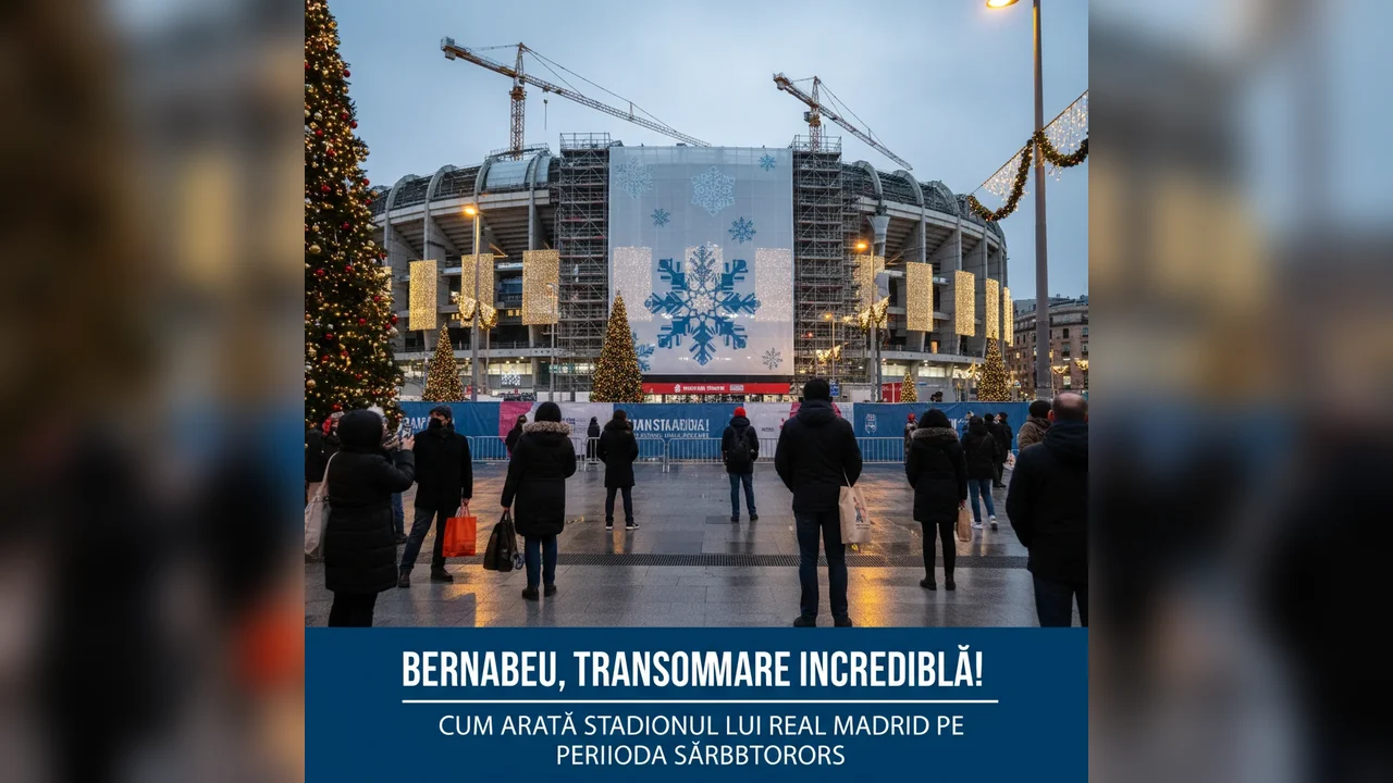 Bernabeu, transformare incredibilă! Cum arată stadionul lui Real Madrid pe perioada sărbătorilor. Foto