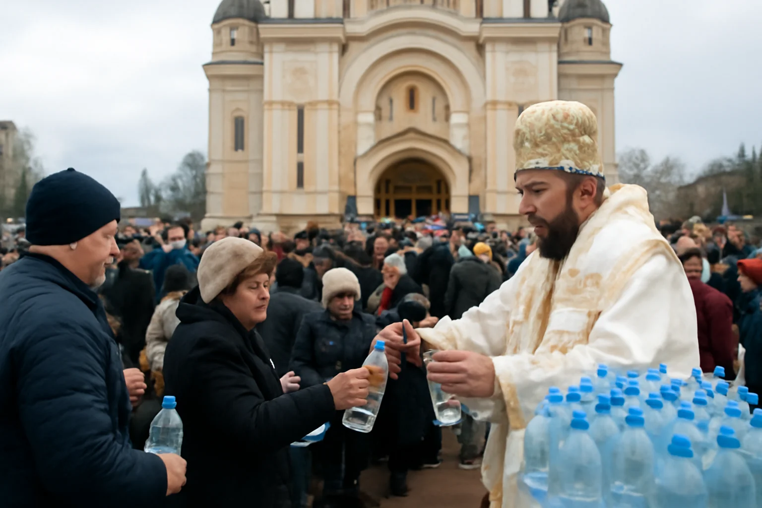 Bobotează la Baia Mare: slujbă arhierească și peste 15.000 de sticle cu Aghiasmă Mare la Catedrala „Sfânta Treime”