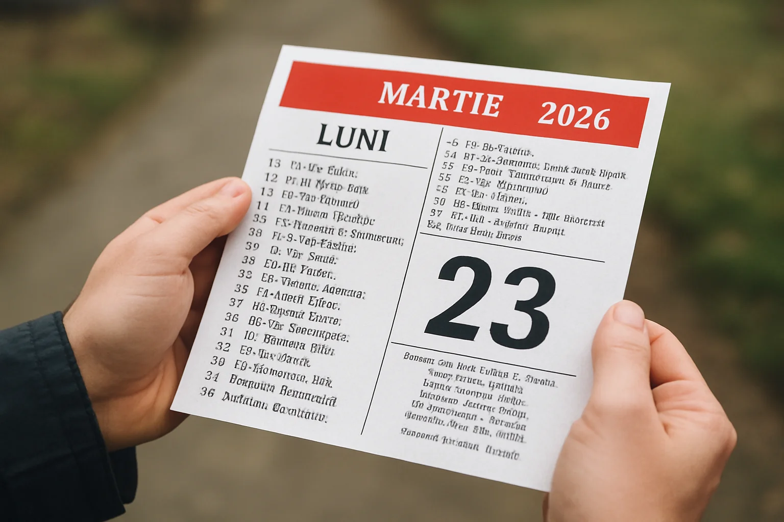 Calendar ortodox – 2026-03-23
