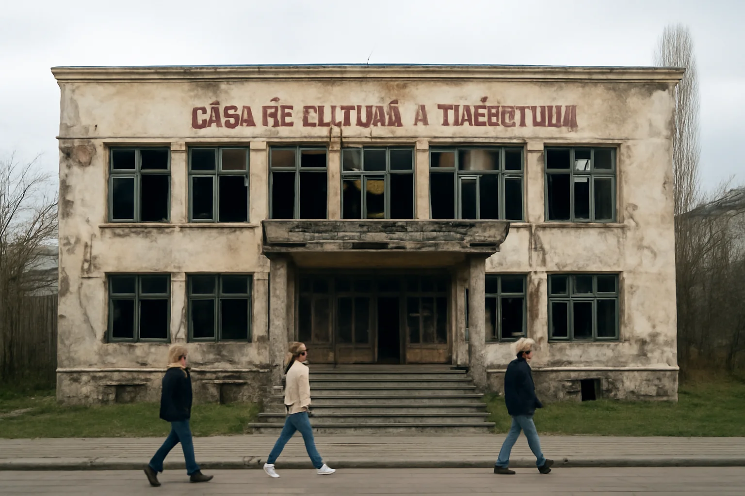 Casa de Cultură a Tineretului din Baia Mare, semnalată ca imobil degradat și risc pentru trecători