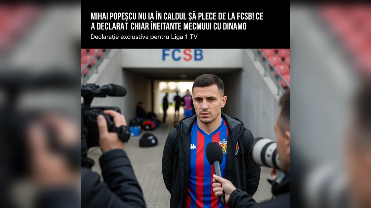 Mihai Popescu nu ia în calcul să plece de la FCSB! Ce a declarat chiar înaintea meciului cu Dinamo