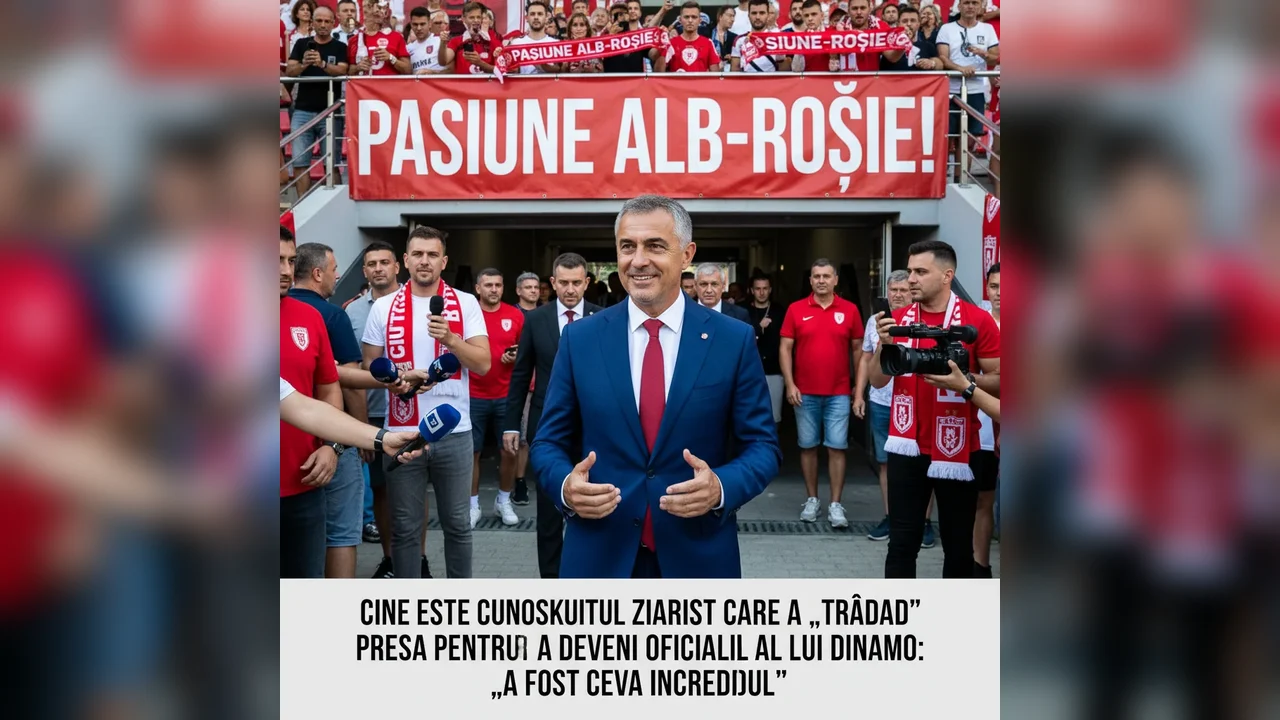 Pasiune alb-roșie! Cine este cunoscutul ziarist care a „trădat” presa pentru a deveni oficial al lui Dinamo: „A fost ceva incredibil”