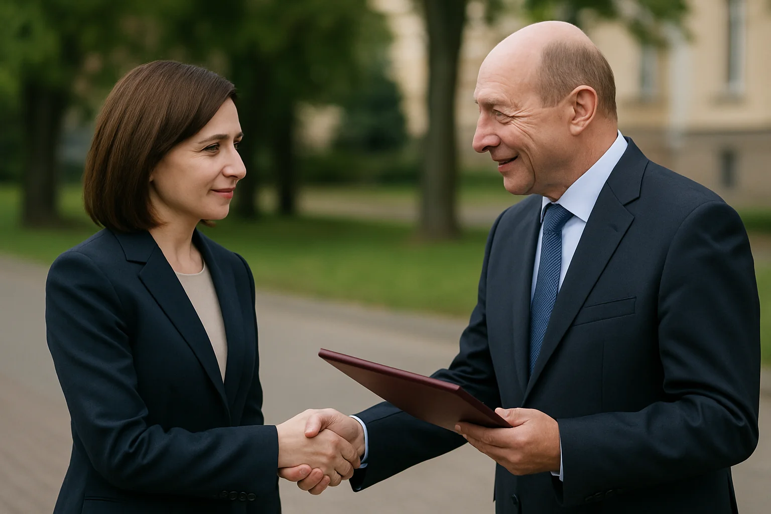 Cetățenia Republicii Moldova revine lui Traian Băsescu prin Maia Sandu