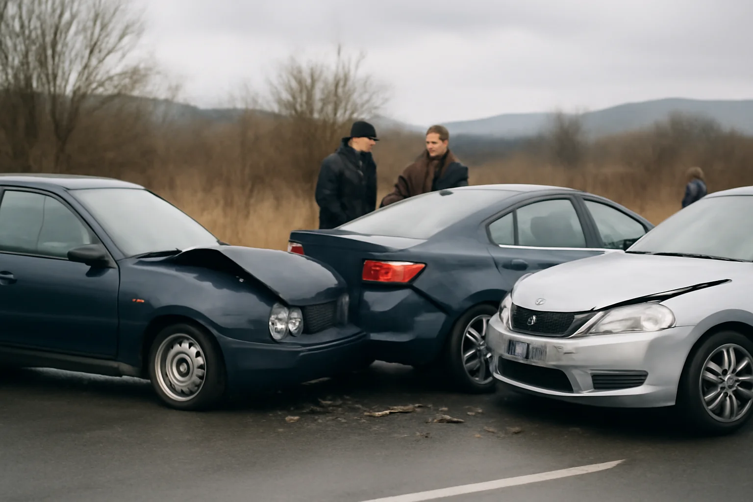 Coliziune în lanț cu trei autoturisme pe DN1C, lângă Baia Mare, o șoferiță rănită