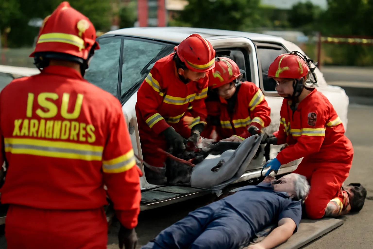 Competiția ISU Maramureș pentru descarcerare și prim ajutor