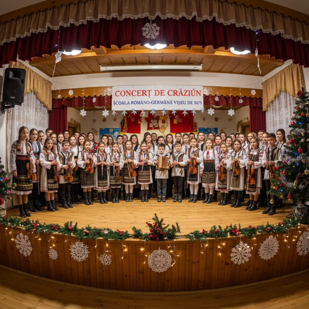 Concert de Crăciun susținut de elevii secției germane la Școala Româno-Germană din Vișeu de Sus