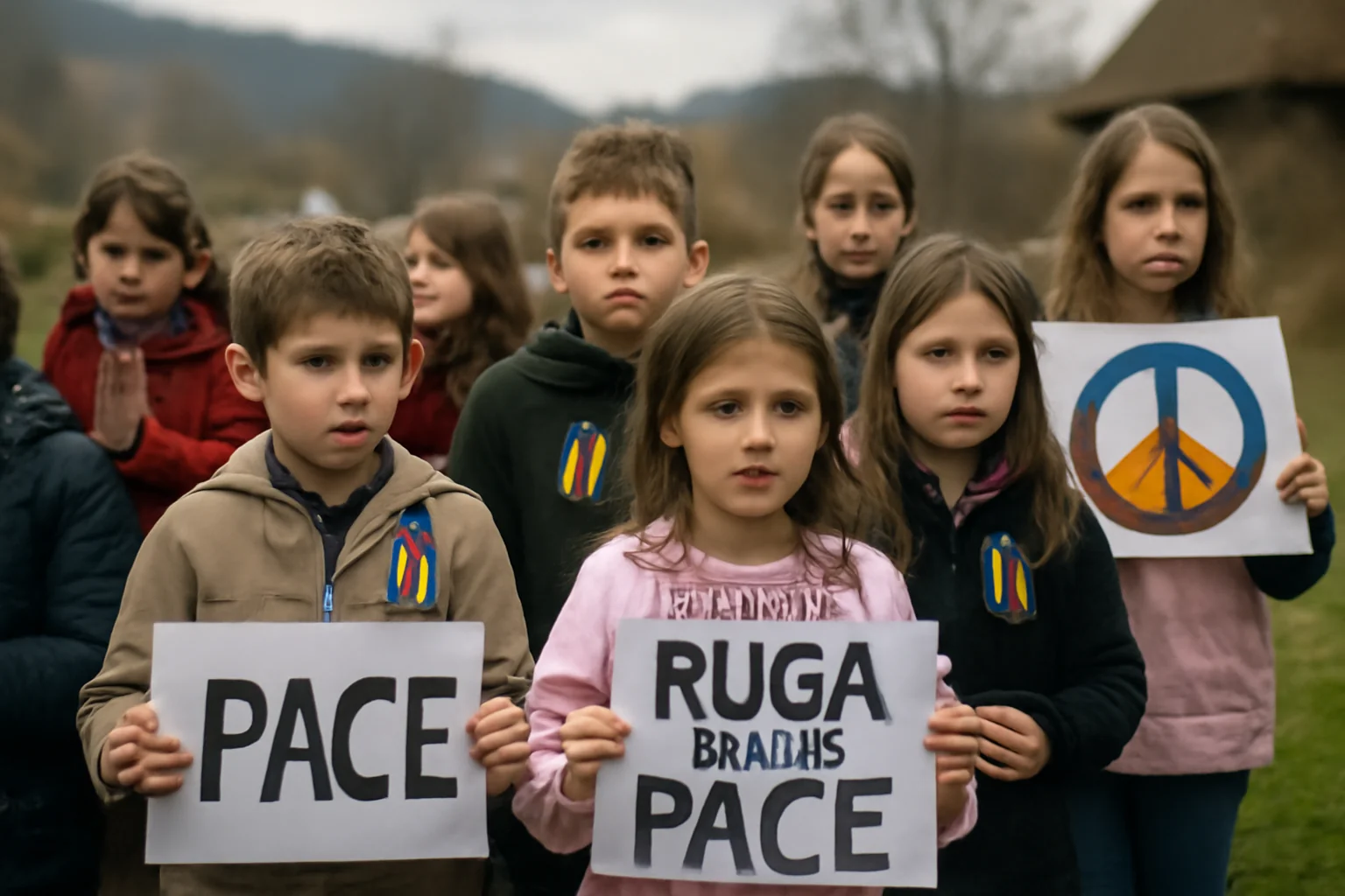 Copii români și ucraineni pregătesc la Baia Mare o rugă pentru pace, la patru ani de la începutul războiului din Ucraina