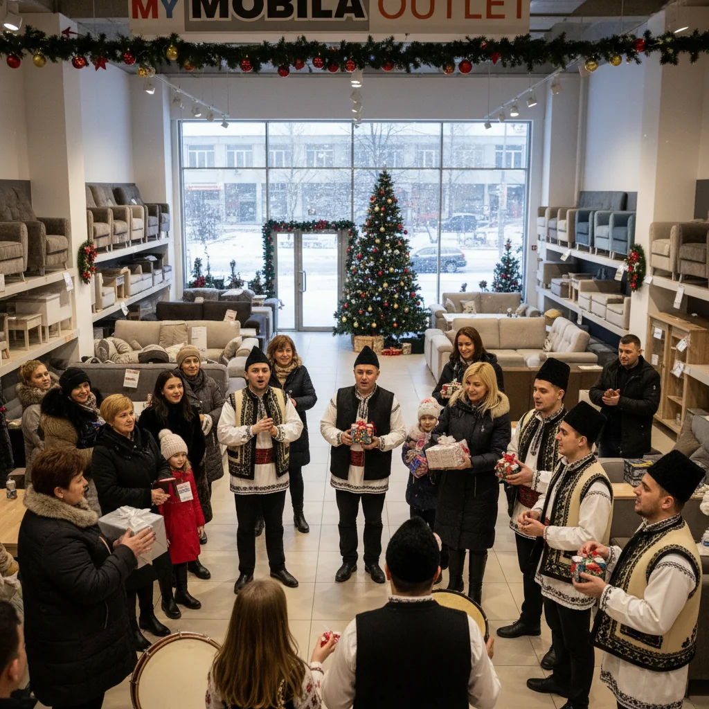 Crăciun cu colindători și oferte speciale la My Mobila Outlet din Baia Mare
