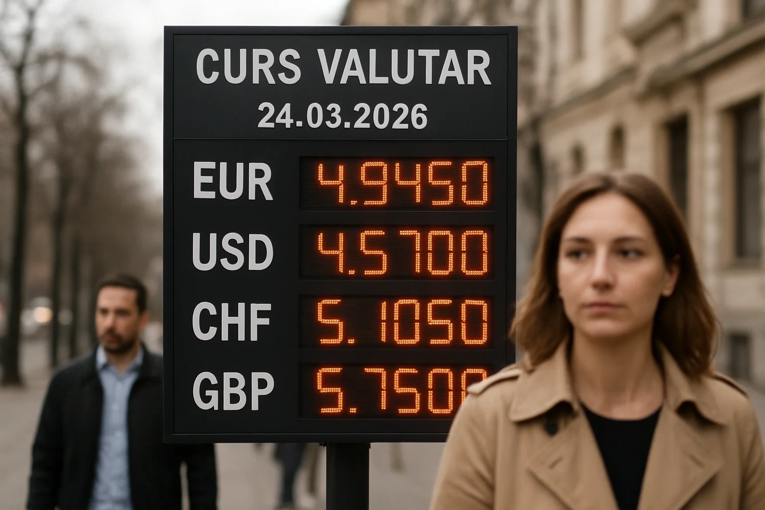 Curs valutar azi (BNR) – 2026-03-24