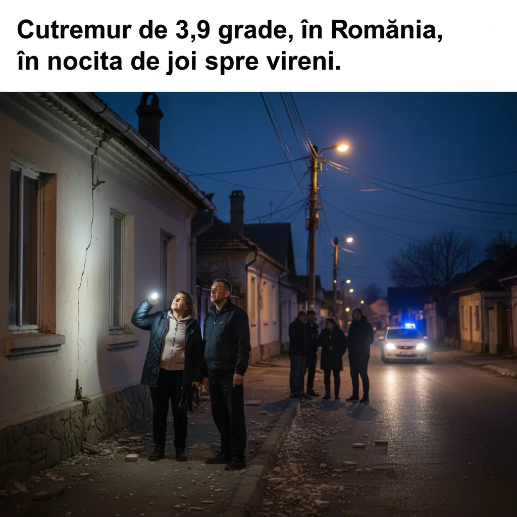 Cutremur de 3,9 grade în România, în noaptea dintre joi și vineri