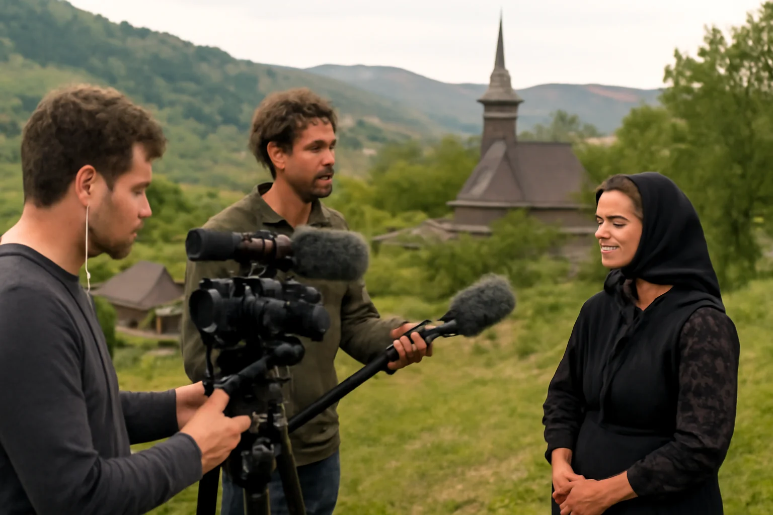 Echipa televiziunii publice din Grecia filmează documentar despre iarna din Maramureș și zona Baia Mare