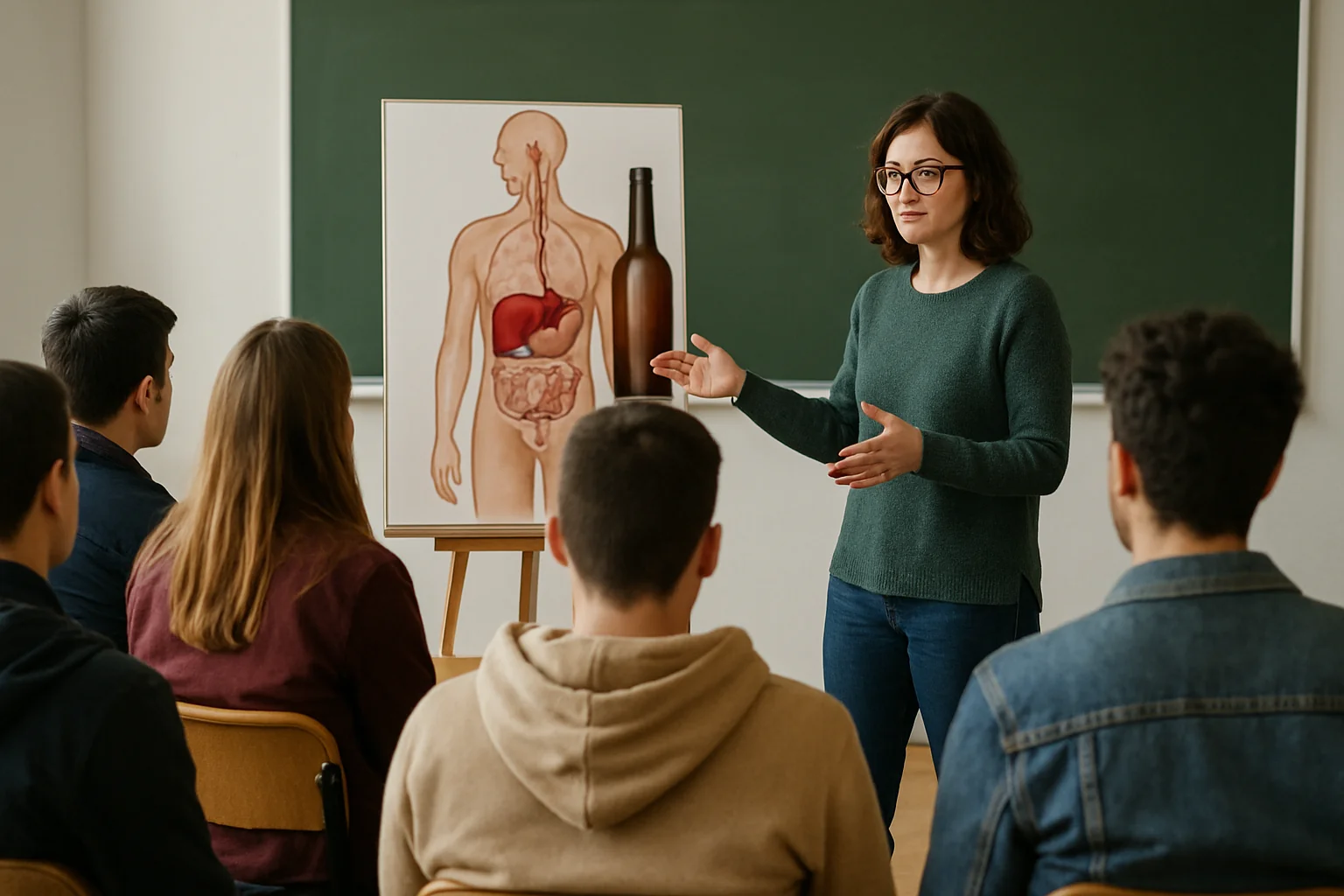 Efectele alcoolului asupra organismului, dezvăluite studenților băimăreni