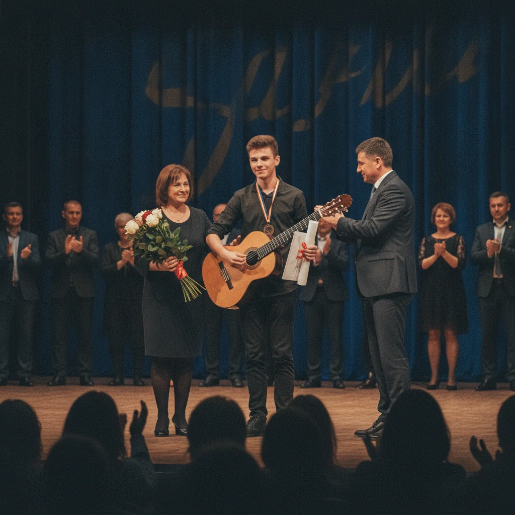 Elev din Baia Mare, premiat la un concurs internațional de chitară la Târgu-Mureș