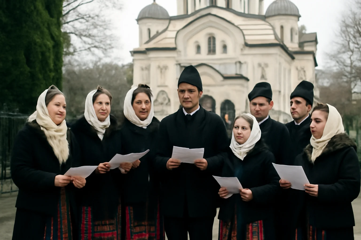 Grupul Vocal ASCOR Baia Mare, colind la Patriarhia Română în preajma Crăciunului