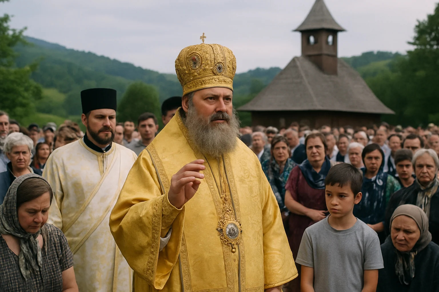 Hram la Săliștea de Sus: PS Timotei Sătmăreanul oficiază Liturghia