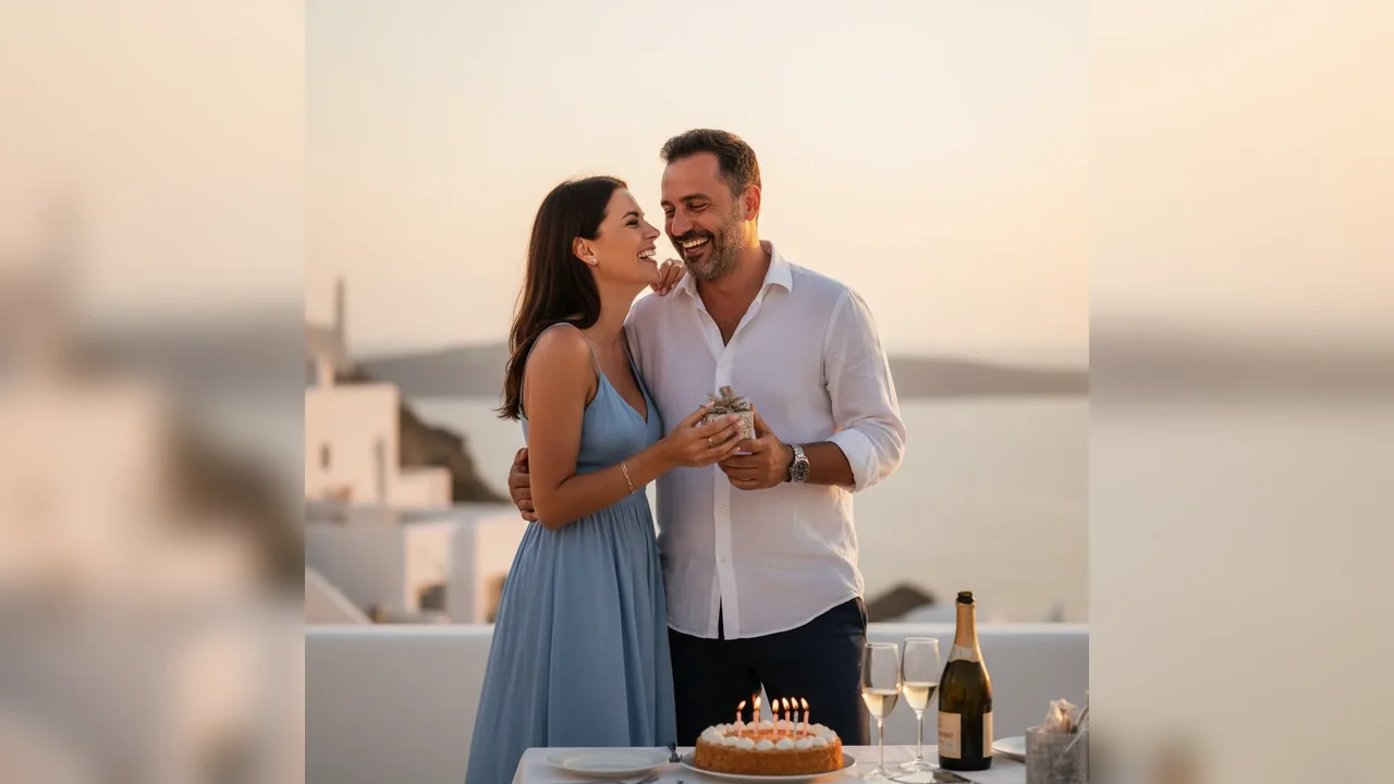 Imagini cu Anca Lungu și soțul grec. Ce urare i-a făcut vedeta lui Harry Arampatzis, de ziua lui de naștere