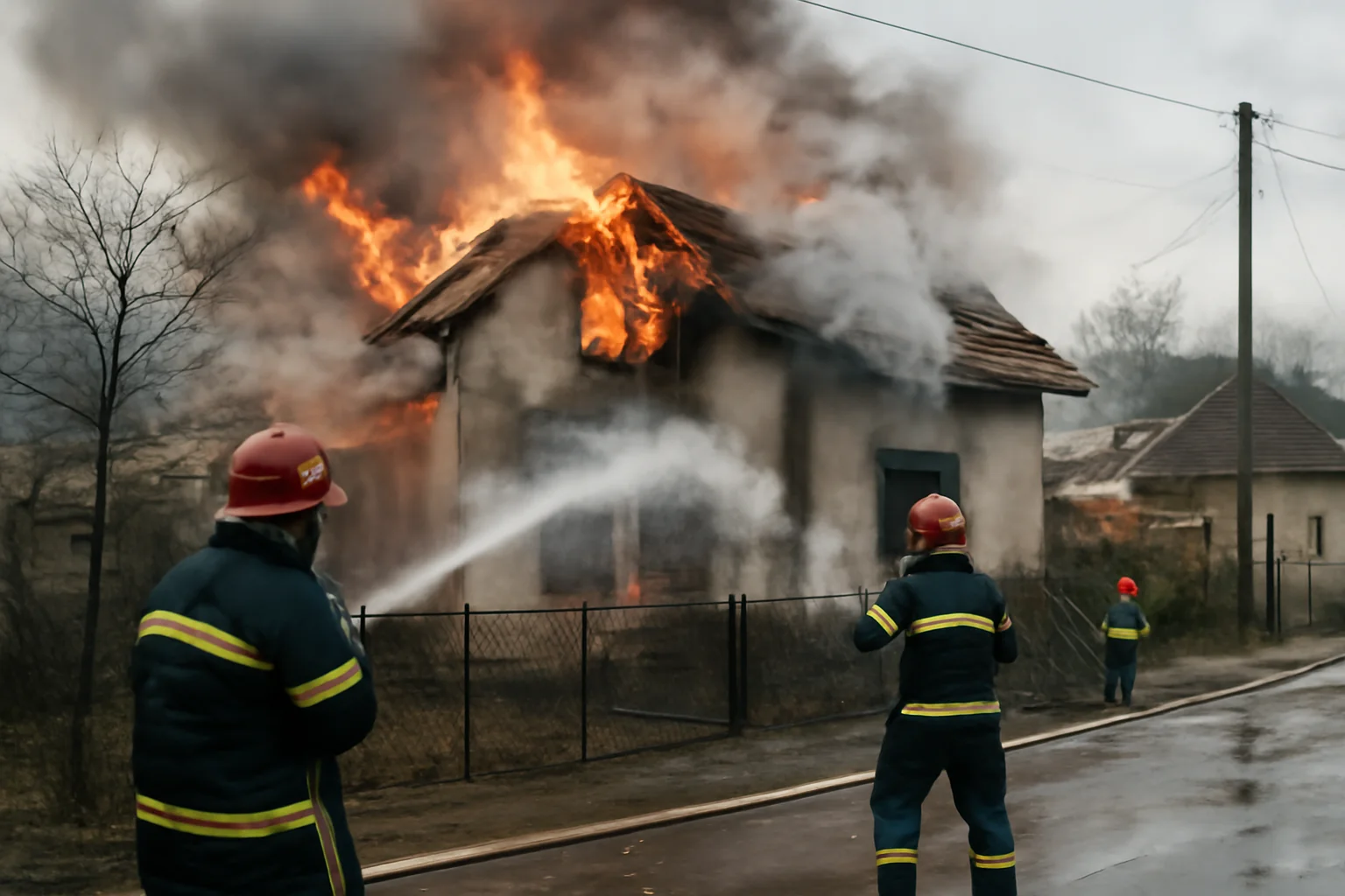Incendiu la o casă de locuit de pe strada Depozitelor din Baia Mare: intervenție rapidă a pompierilor