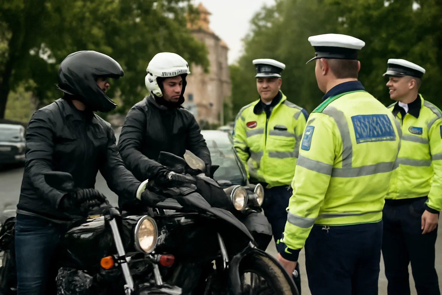Întâlnire între motocicliști și polițiști în Baia Mare
