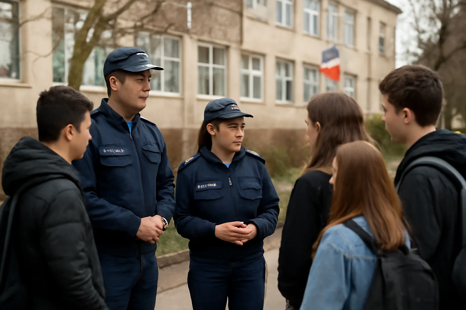 Întâlnire între oamenii legii și elevi într-un liceu din Sighetu Marmației