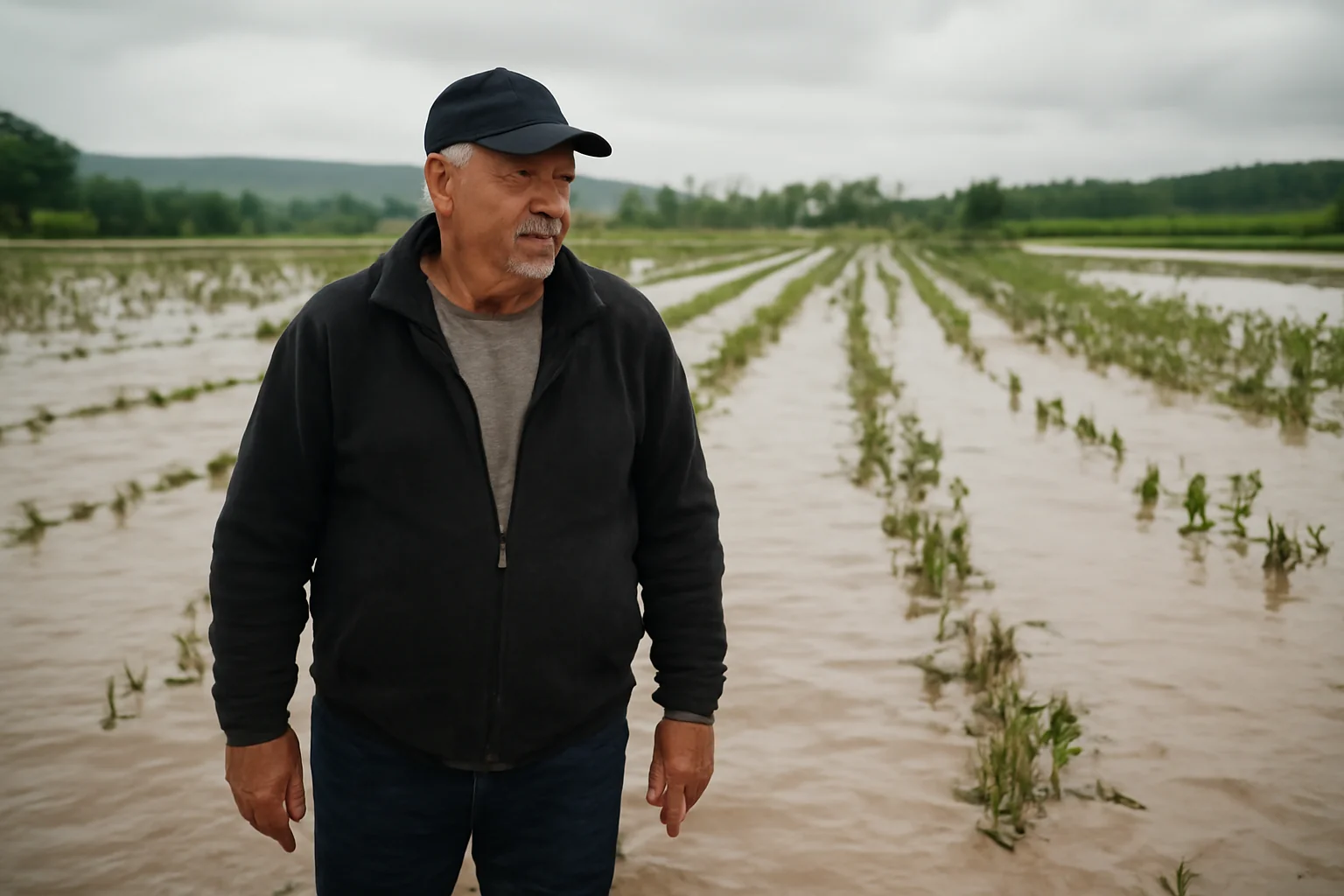 Inundații la Răzoare, lângă Baia Mare: zeci de hectare de teren agricol afectate după ploile torențiale
