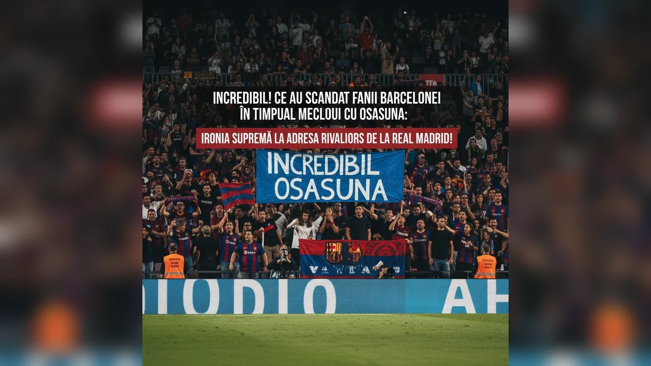 Incredibil! Ce au scandat fanii Barcelonei în timpul meciului cu Osasuna: ironia supremă la adresa rivalilor de la Real Madrid!