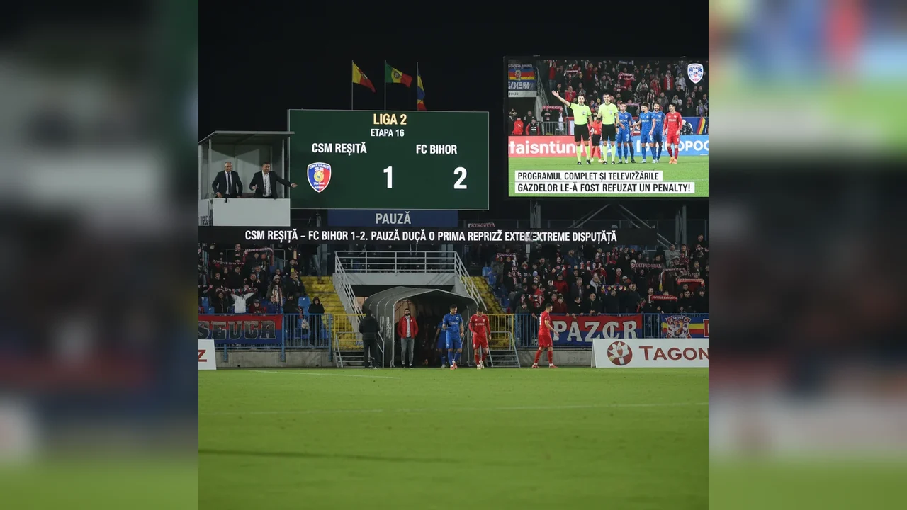 Liga 2, live video etapa 16. Programul complet și televizările. CSM Reșița – FC Bihor 1-2. Pauză după o primă repriză extrem de disputată și în care gazdelor le-a fost refuzat un penalty!