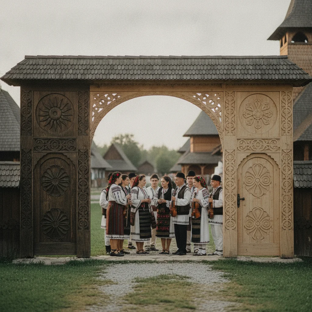 Muzeul Satului Baia Mare expune porți tradiționale gorjene și maramureșene