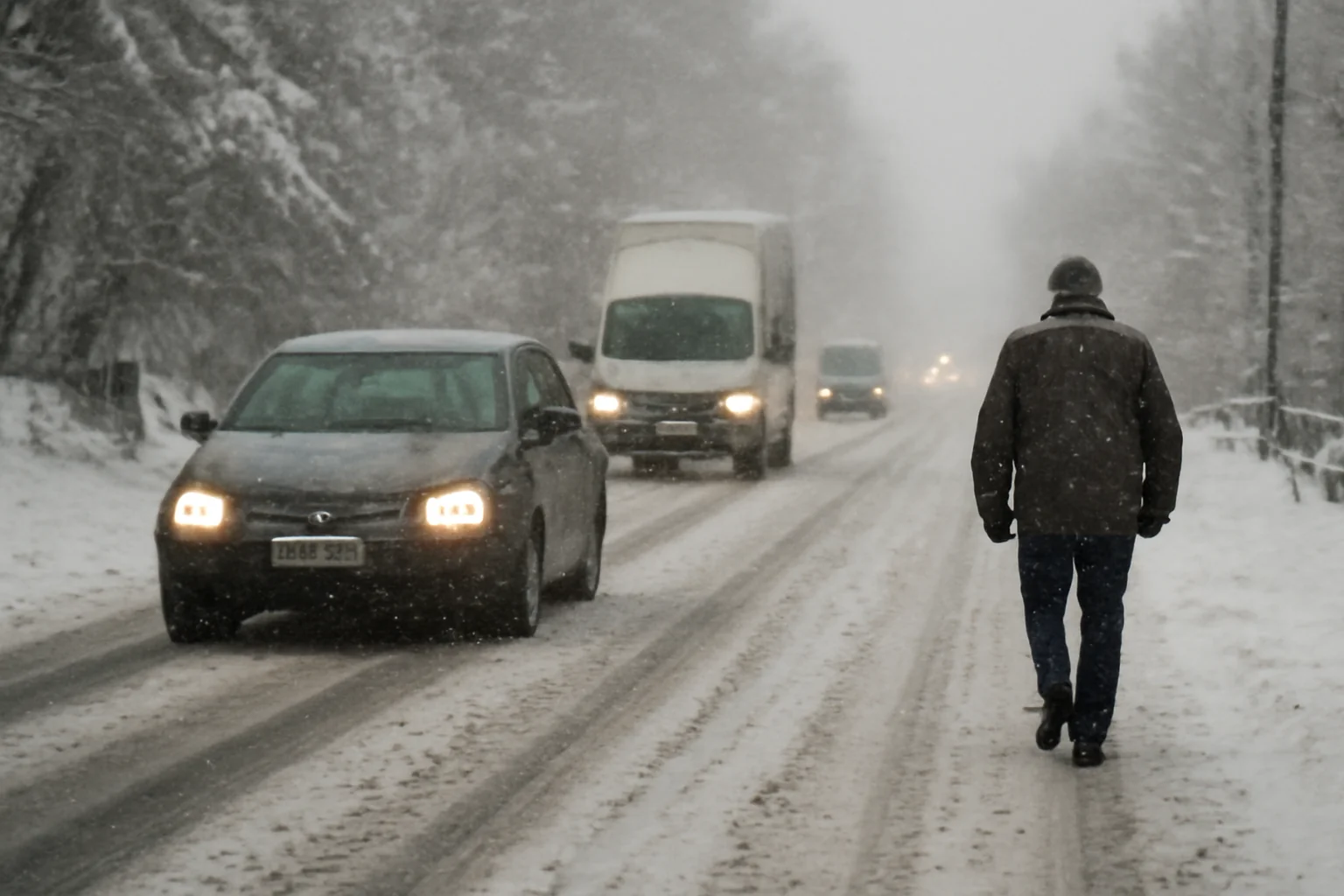 Ninsori abundente la Baia Mare: trafic rutier îngreunat, dar fără drumuri naționale blocate