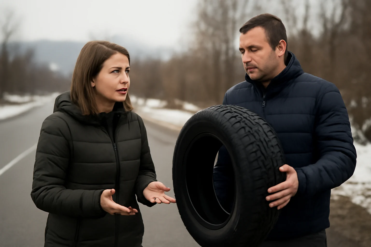 Obligația anvelopelor de iarnă, reamintită șoferilor din Baia Mare și zona Baia Sprie