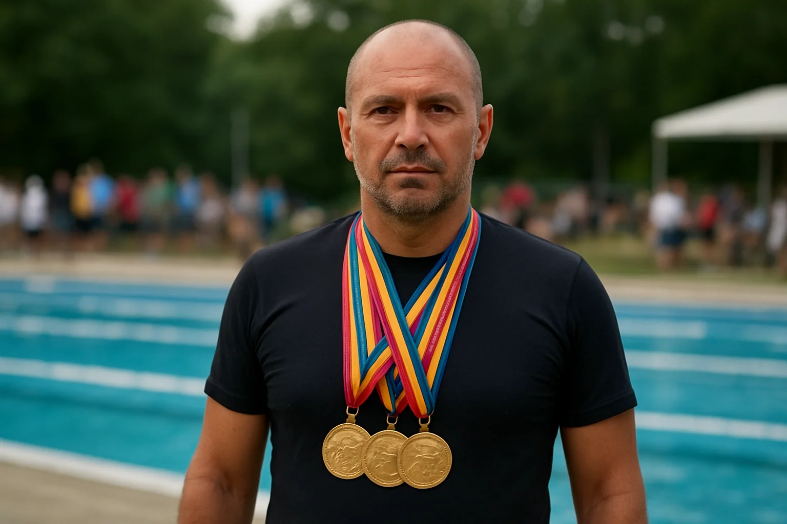 Octavian Stoica obține șase medalii la înot masters în Drobeta