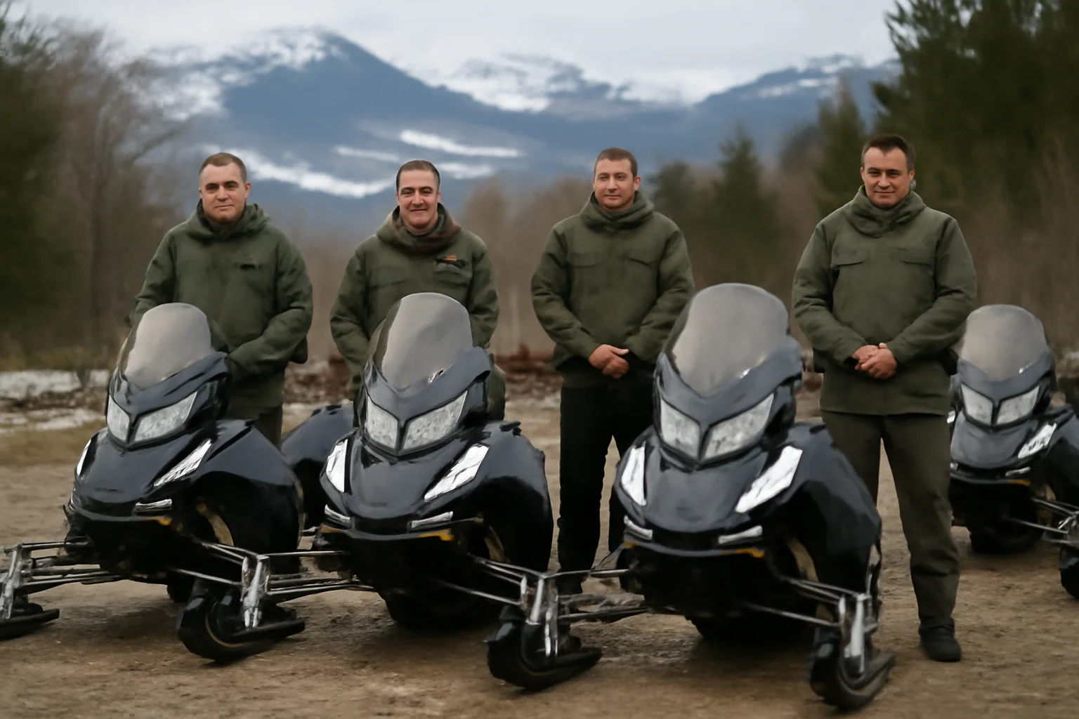 Patru snowmobile noi pentru polițiștii de frontieră din Sighet, achiziționate prin proiectul Olymp pentru supravegherea zonelor montane