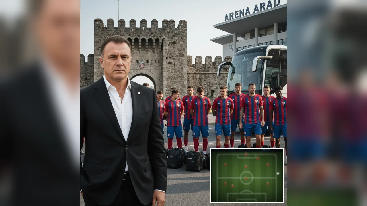 Gigi Becali s-a ținut de cuvânt înainte de UTA – FCSB. Care este primul 11 rămas la București și ce prim 11 poate juca la Arad. Exclusiv
