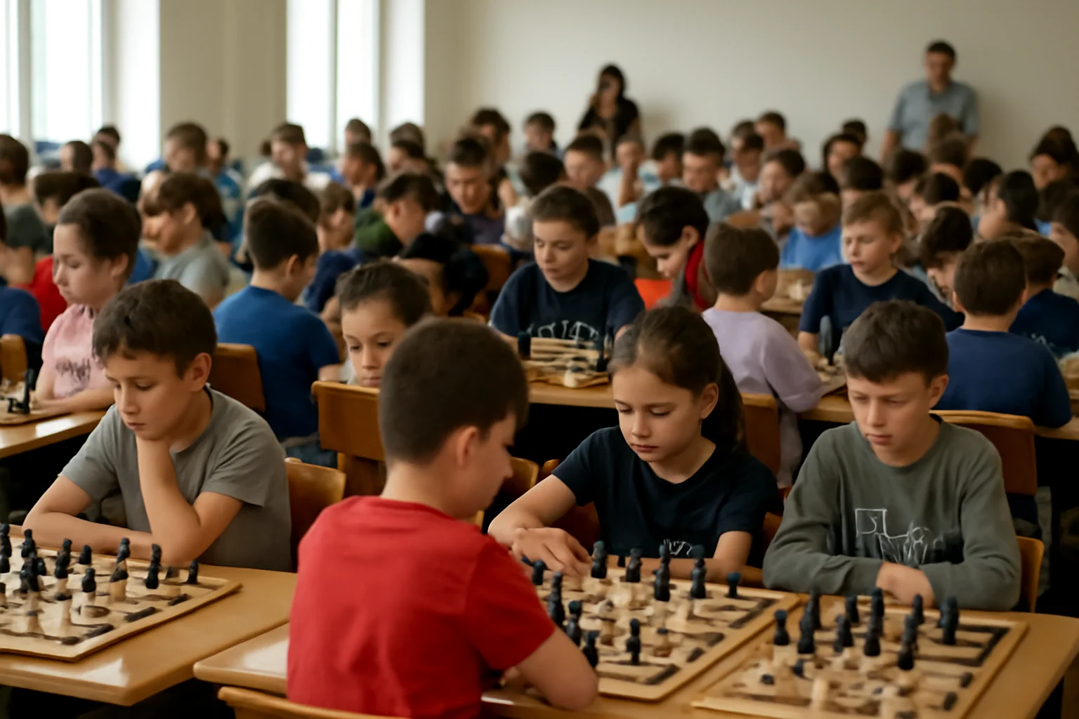 Primul atelier de șah Puterea Gândului din Târgu Lăpuș a reunit 60 de copii entuziaști