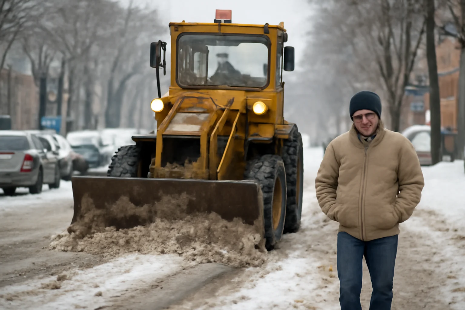 Primul episod de deszăpezire din Baia Mare, sub așteptări la prima ninsoare importantă