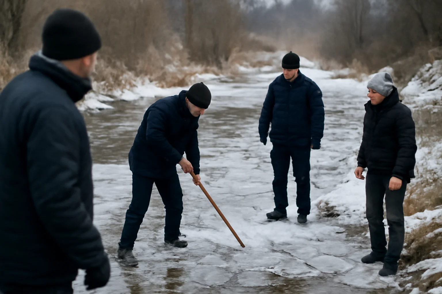 Situație de urgență la Baia Mare: intervenții pe un pârâu din Maramureș din cauza gheții