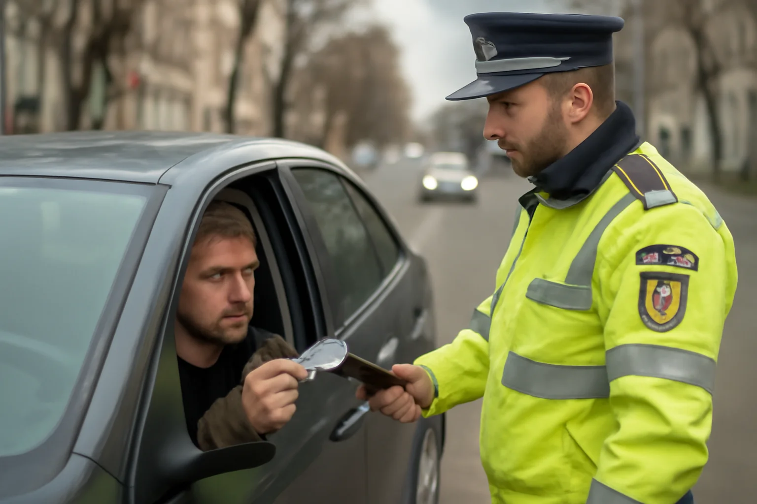 Șofer cu dreptul de a conduce suspendat, depistat în oraș rulând cu 94 km/h