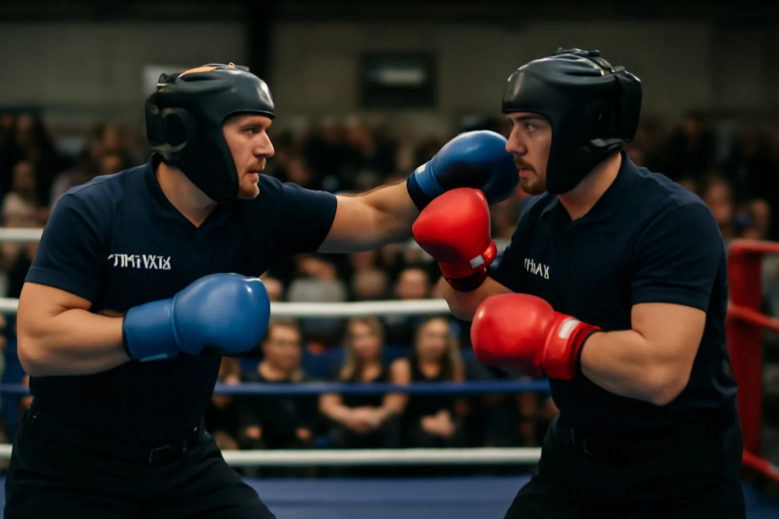 Spectacol caritabil de box cu oameni ai legii în ring