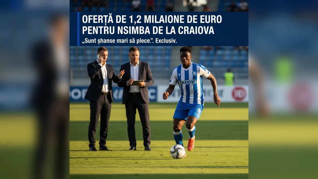 Ofertă de 1,2 milioane de euro pentru Nsimba de la Craiova. „Sunt șanse mari să plece”. Exclusiv