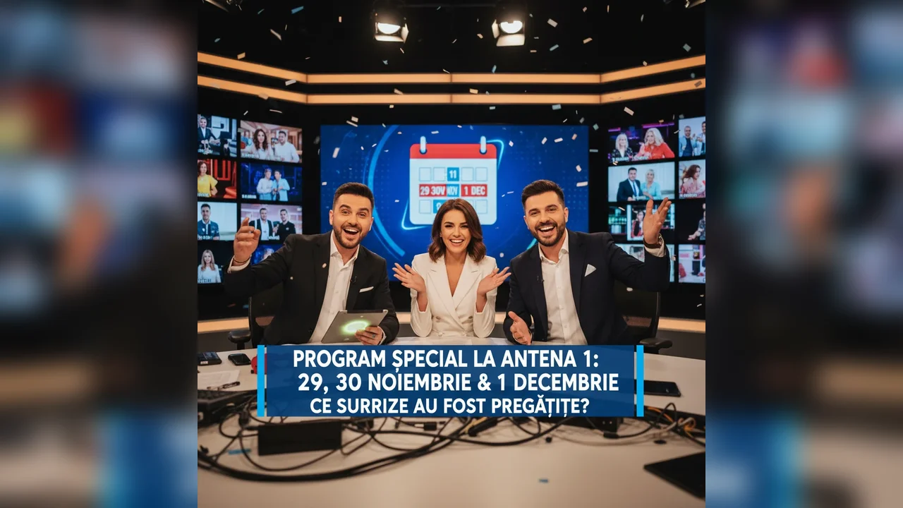 Program special la Antena 1 pe 29, 30 noiembrie și 1 decembrie. Ce surprize au fost pregătite pentru telespectatori