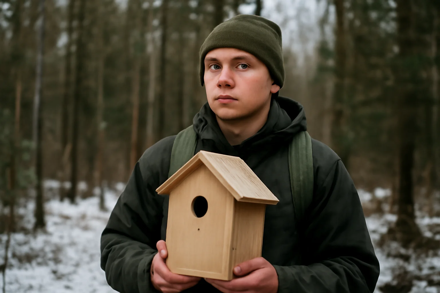 Tânărul pădurar din Maramureș care vrea să protejeze fauna sălbatică în timpul gerului aspru