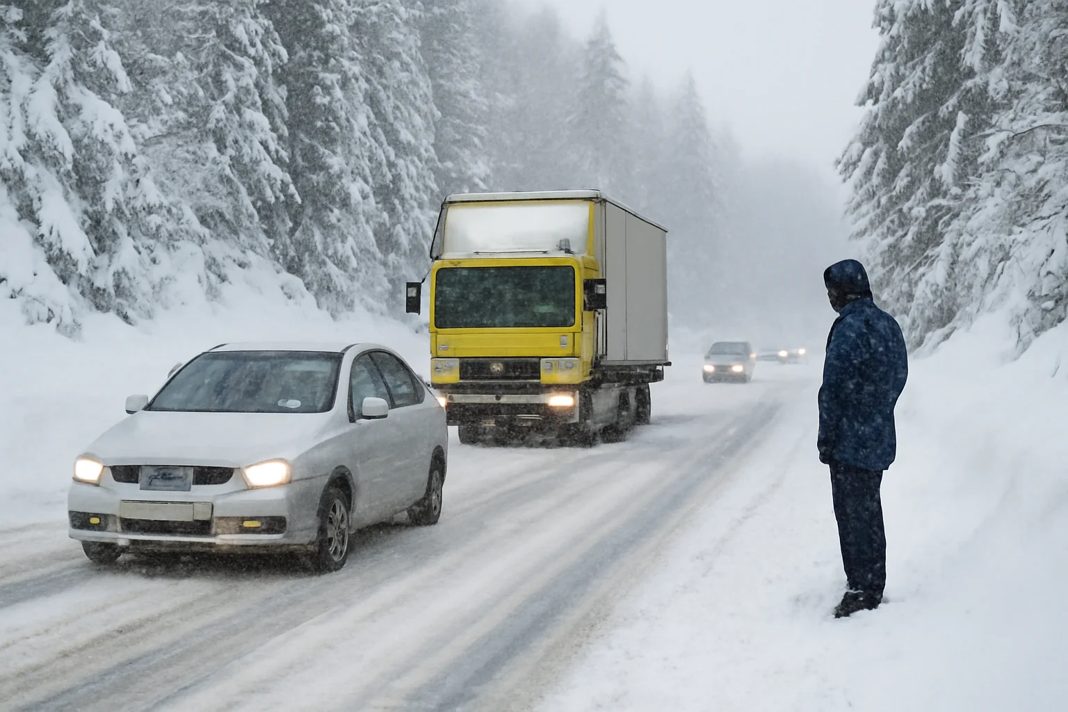Trafic în condiții de iarnă la Baia Mare: până la 46 cm de zăpadă în zona montană a Maramureșului