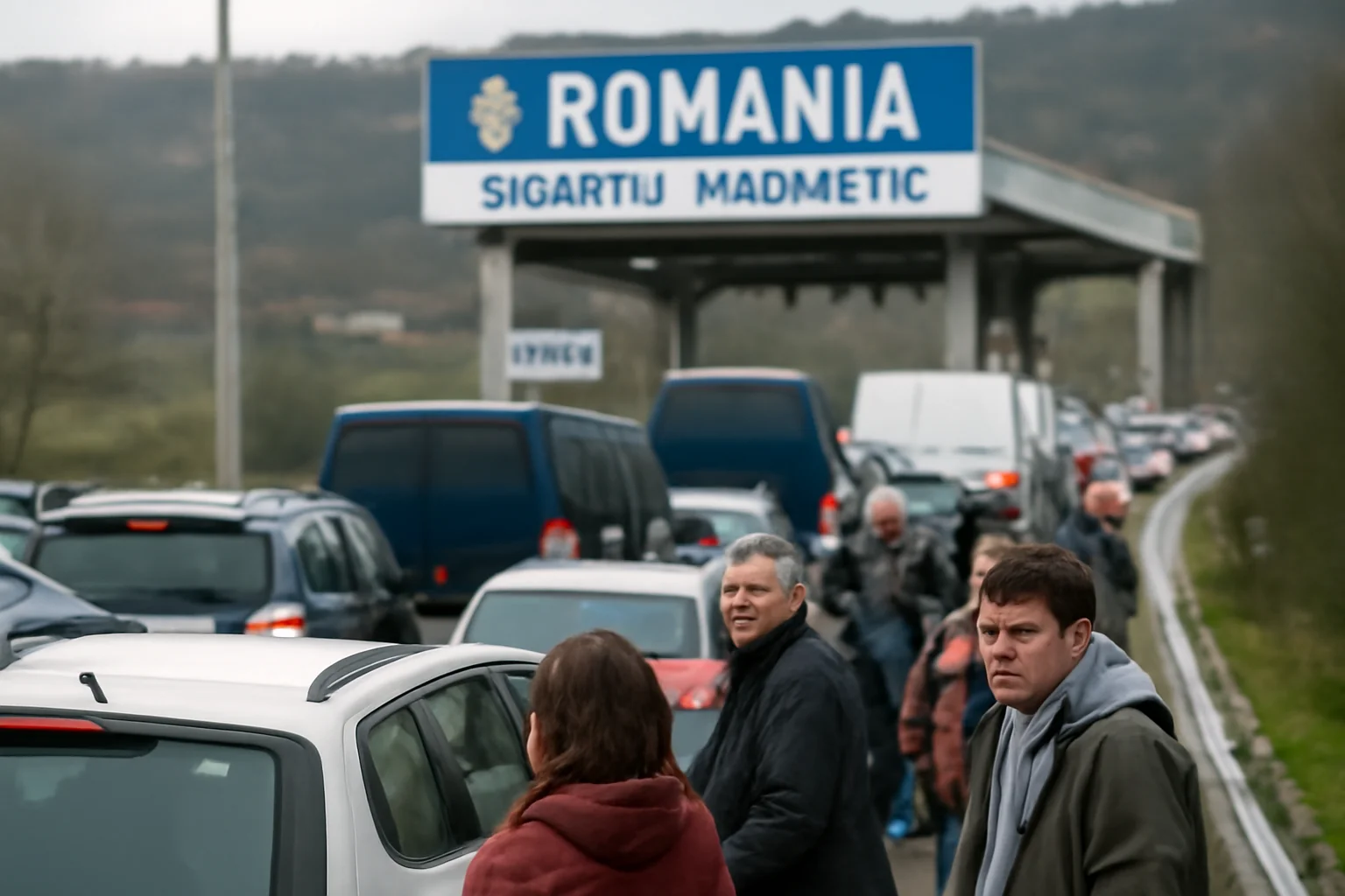 Trafic intens la frontiera Sighetu Marmației spre Ucraina, anunțat de autorități la Baia Mare