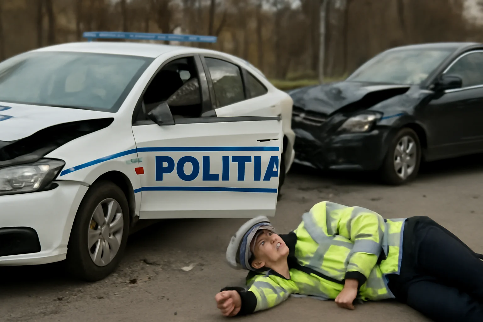 un polițist a ajuns rănit
