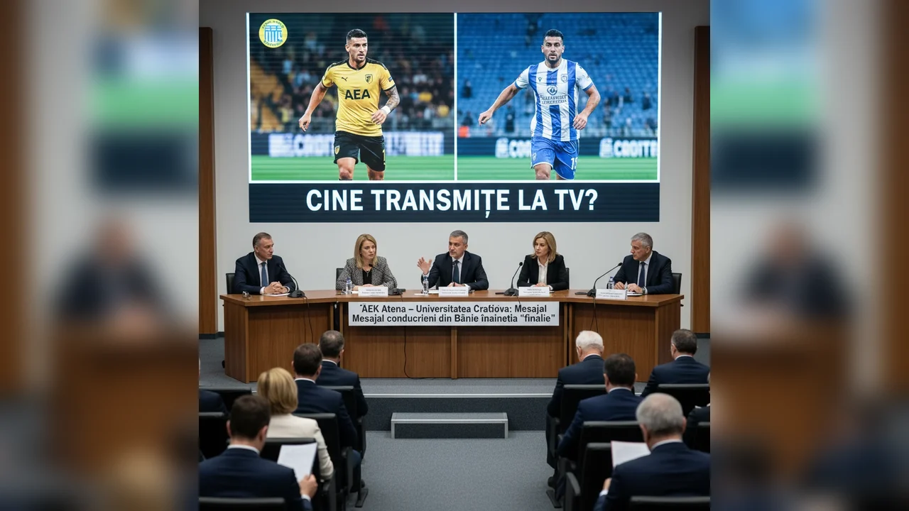 Cine transmite la TV AEK Atena – Universitatea Craiova. Mesajul conducerii din Bănie înaintea ”finalei” din Conference League