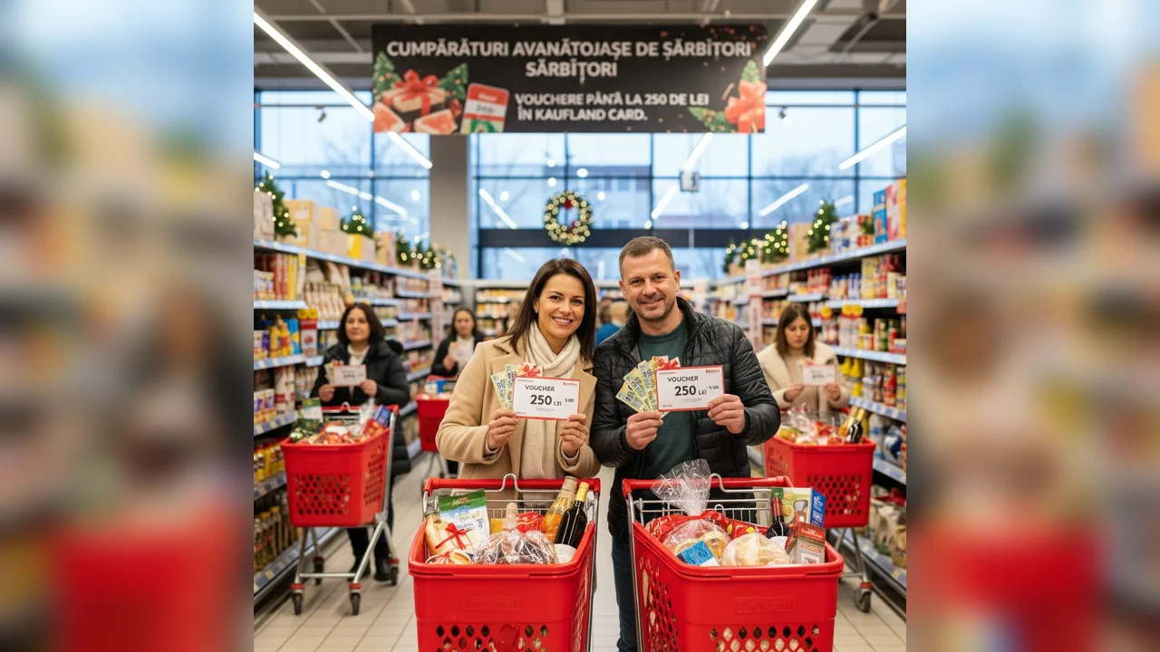 Cumpărături avantajoase de sărbători cu vouchere de până la 250 de lei în Kaufland Card