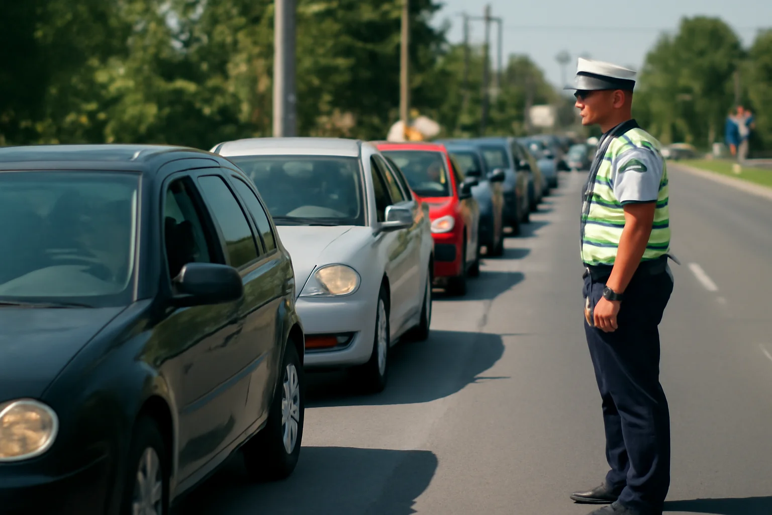 Zeci de mașini oprite în trafic în doar două ore, în cadrul unei noi acțiuni de tip Blocada